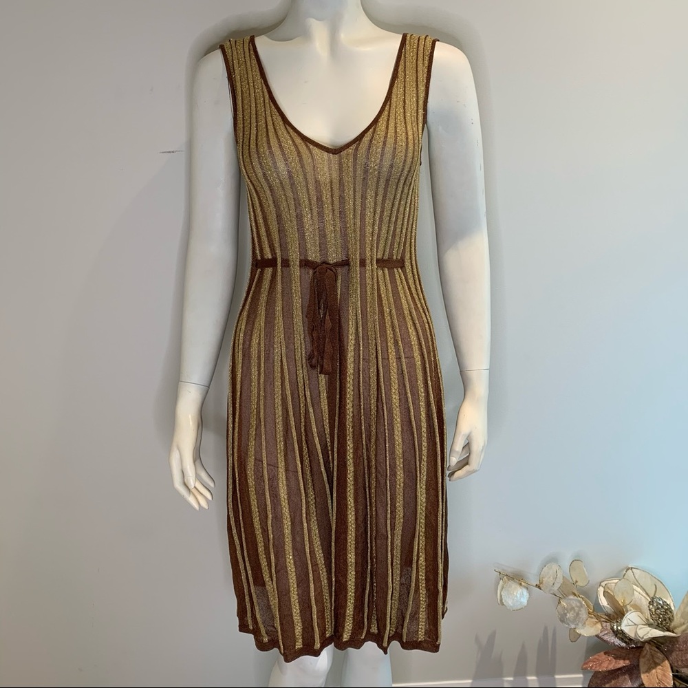Deep V-Neck Mesh Dress EV0034